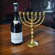 Bronze menorah, 7-branched chandelier, Israel, 1960s