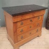 Nineteenth-century commode with marble top.