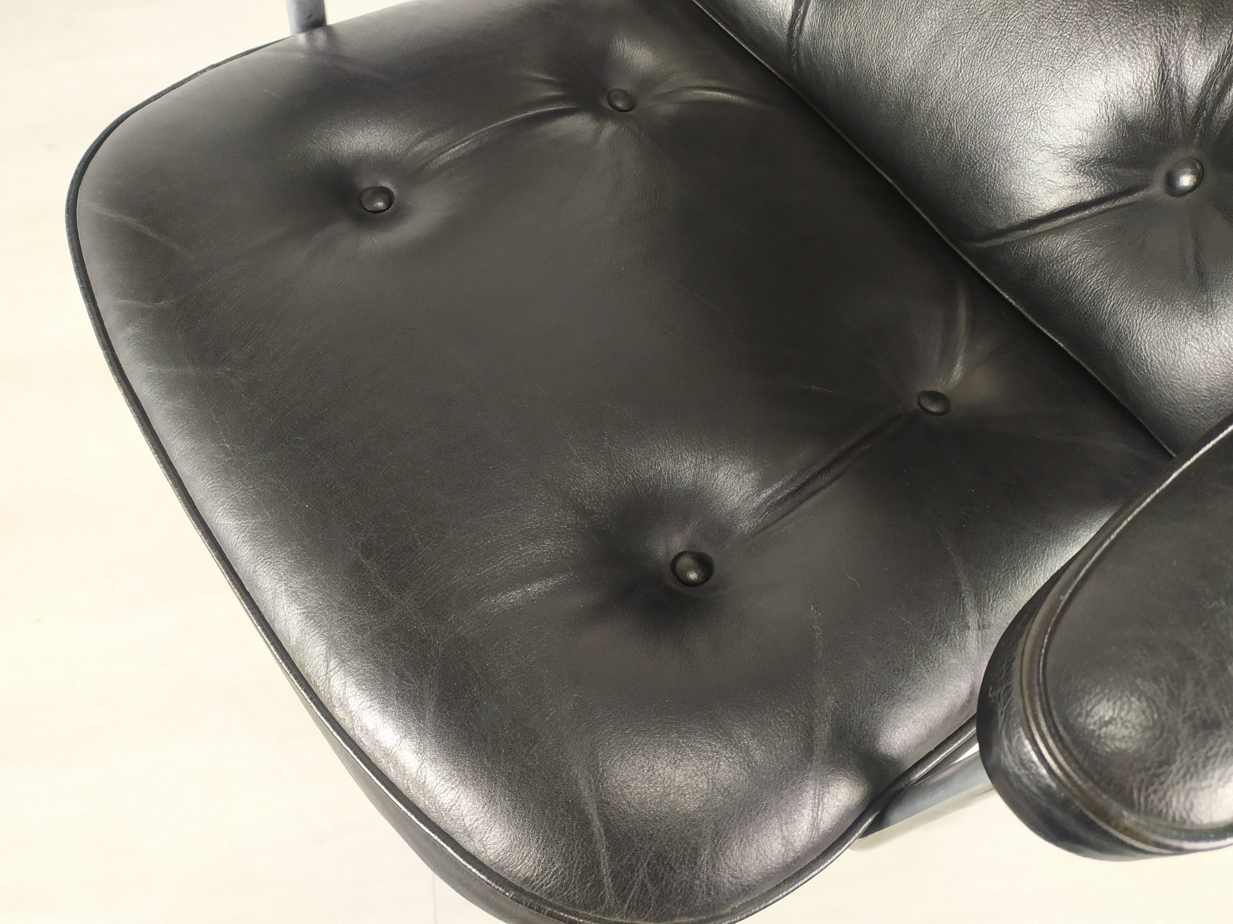 Eames leather lobby chair