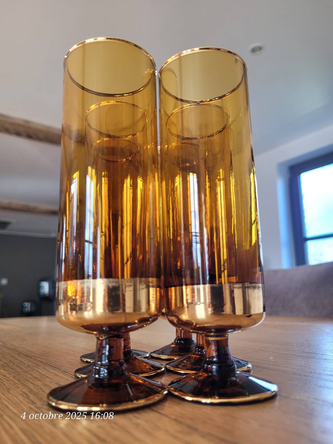 6 flûtes à champagne Vintage