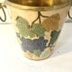 French vintage cloisonne champagne bucket with grape and vine design