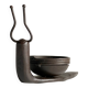 Brutalist escargot vintage candle holder