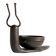 Brutalist escargot vintage candle holder