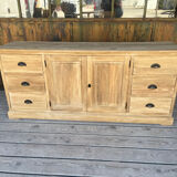 Raw wood sideboard
