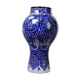 Large Moroccan vase/jar from Fès, handcrafted ceramic Khabia, 19th-20th century, cobalt.