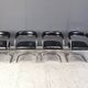 Vintage chrome and leatherette cantilever dining chairs by Giotto Stoppino,