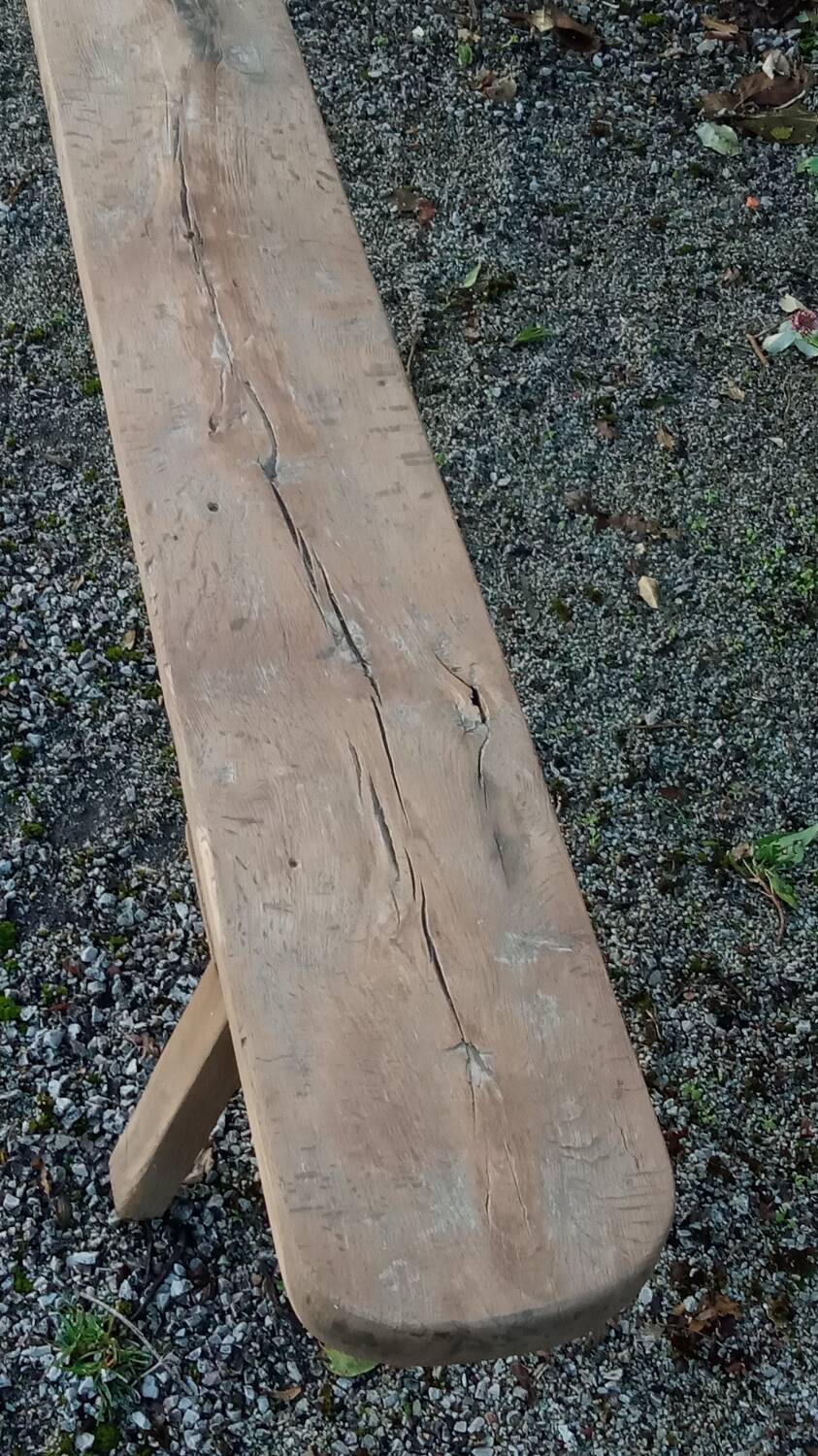19th century oak farm bench