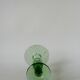 blown glass candle holder signed Biot green 1960-1970