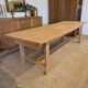 Solid wood farmhouse table