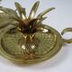 Elegant pineapple candlesticks in lacquered brass 1970-1980