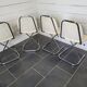 4 chrome foot chairs on top in Skaï from the 60s/70s