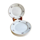 6 assiettes dessert demi-porcelaine Lunéville