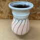 Antique strehla vase pink & white ceramic 1959 west germany vintage