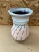Antique strehla vase pink & white ceramic 1959 west germany vintage