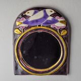 Paradisiers mirror by Mithé Espelt, ceramic, France, 1970