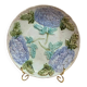 Antique majolica plate – Raised decoration of mauve hydrangeas – Art Nouveau