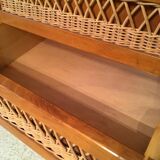 Dresser in rattan feet vintage compass 50s