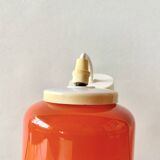 Vintage orange opaline pendant light - Space Age Design