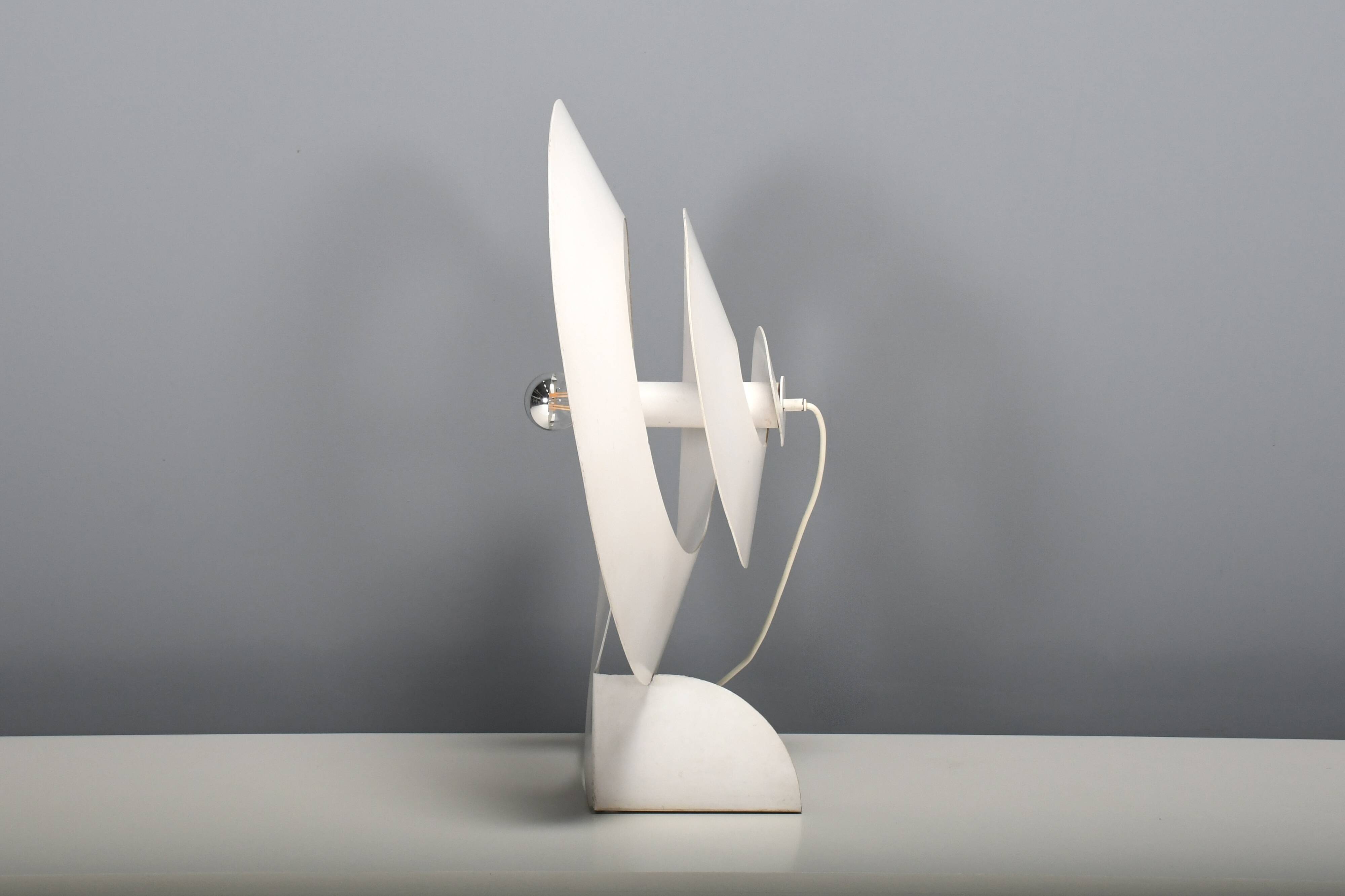 Large Rare Spiral Table Lamp by Luc Bernard, France 1974