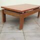 Table basse en cuir vintage