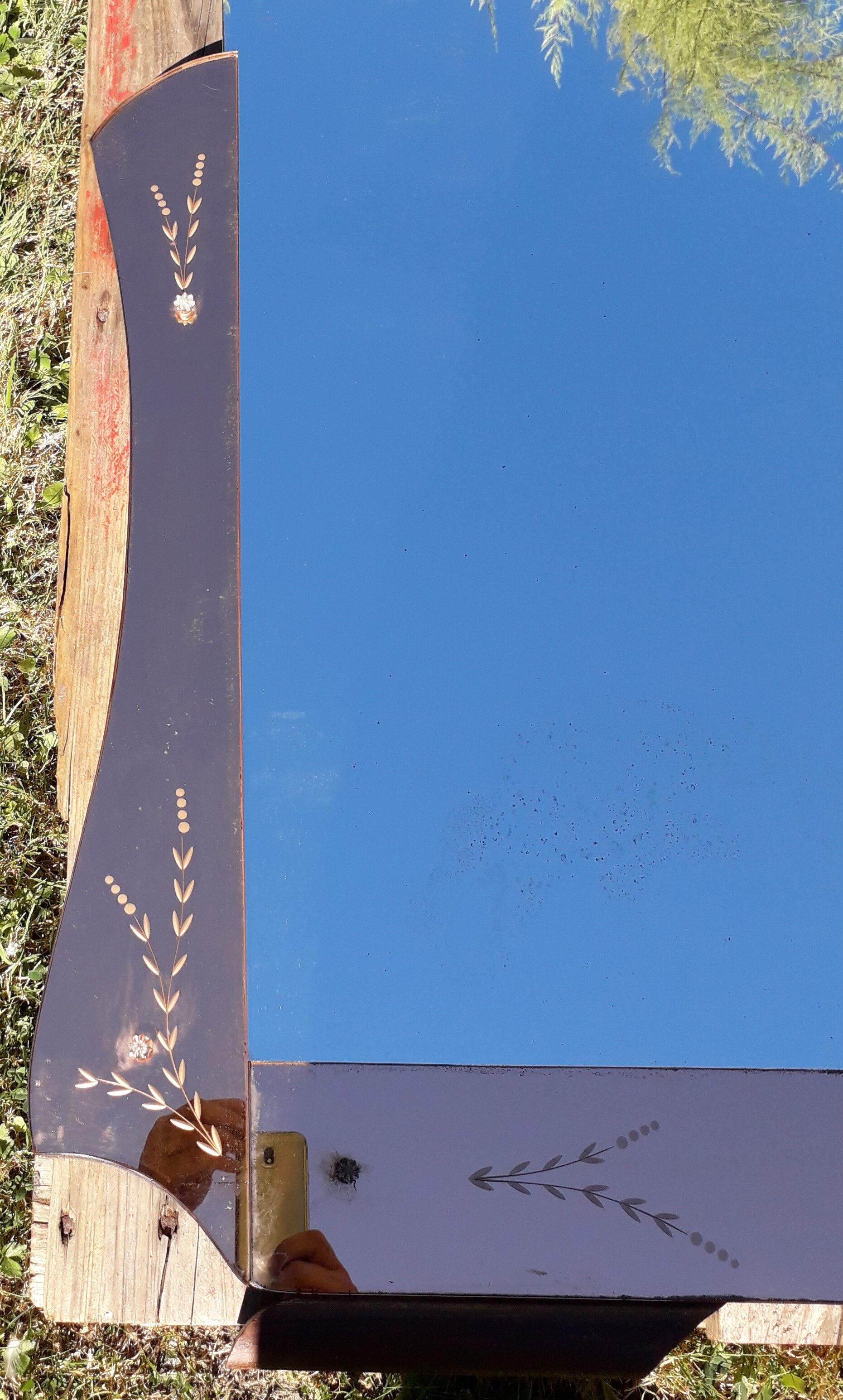 Venetian art deco mirror 102 x 76 cm