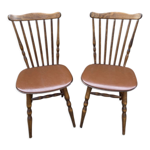 Paire de chaises baumann 60s