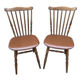 Pair of Scandinavian chairs baumann 60s