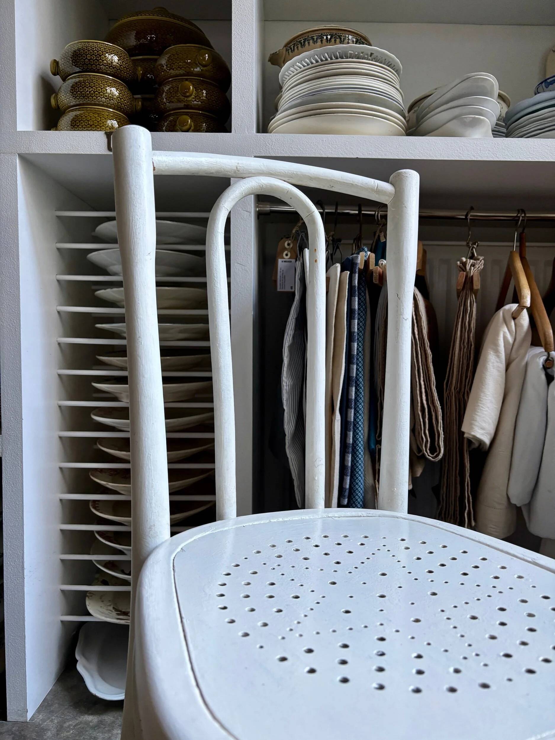 Chaise bistrot en hêtre blanc