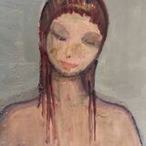 Painting HSP Jean RENAUT (1905-1979) "Model of nude young woman" frame 1964