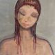 Painting HSP Jean RENAUT (1905-1979) "Model of nude young woman" frame 1964