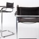 2 Elegant 1990s Cantilever Chairs – Chromed Metal Frame, Artificial Leather