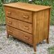 Commode pieds compas vintage 1960 bois clair