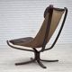 1970s, Norwegian design by Sigurd Ressel, chair "Falcon" with footstool.