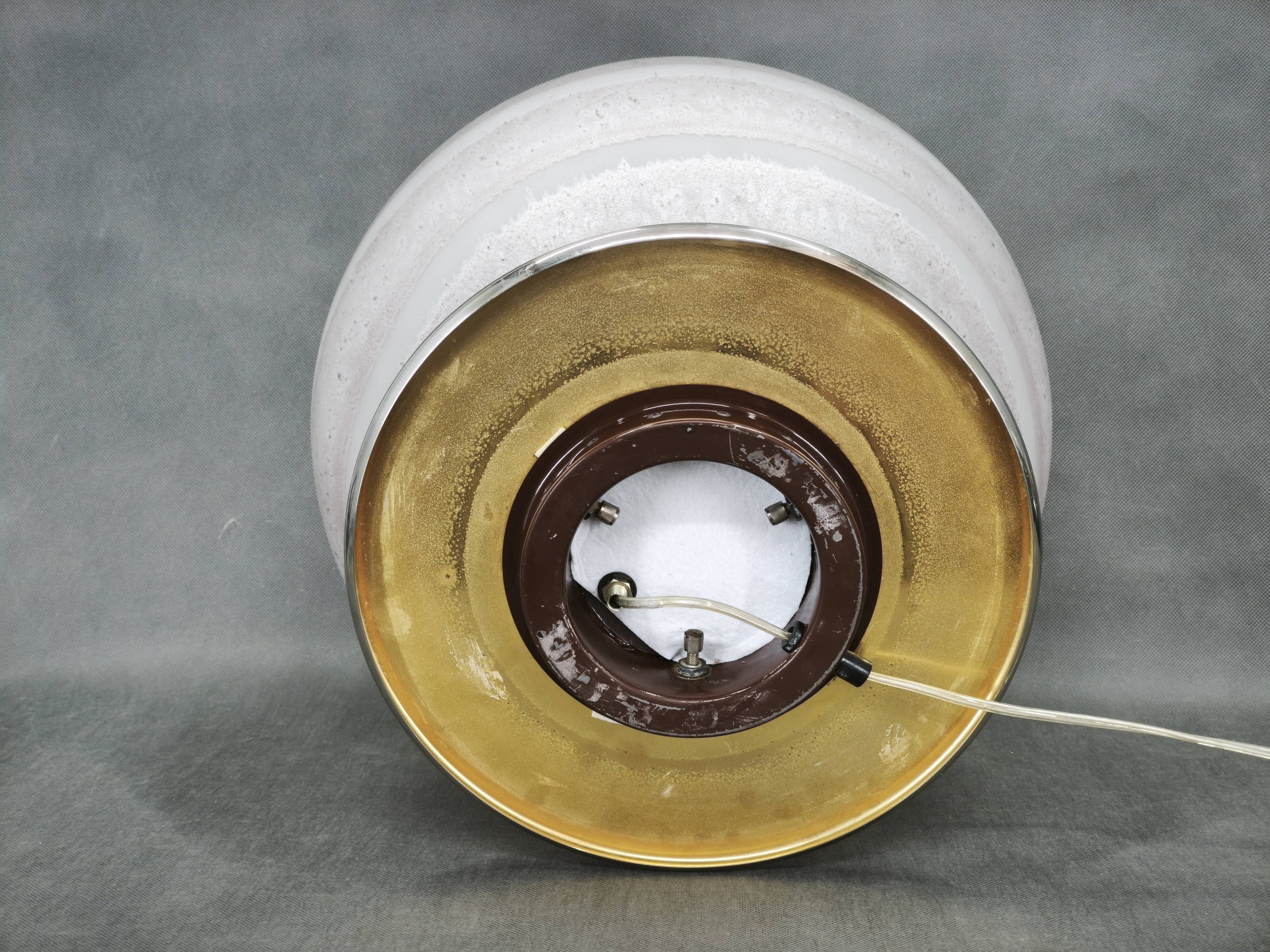 1970s Italian Space Age Murano Glass Globe Table Lamp