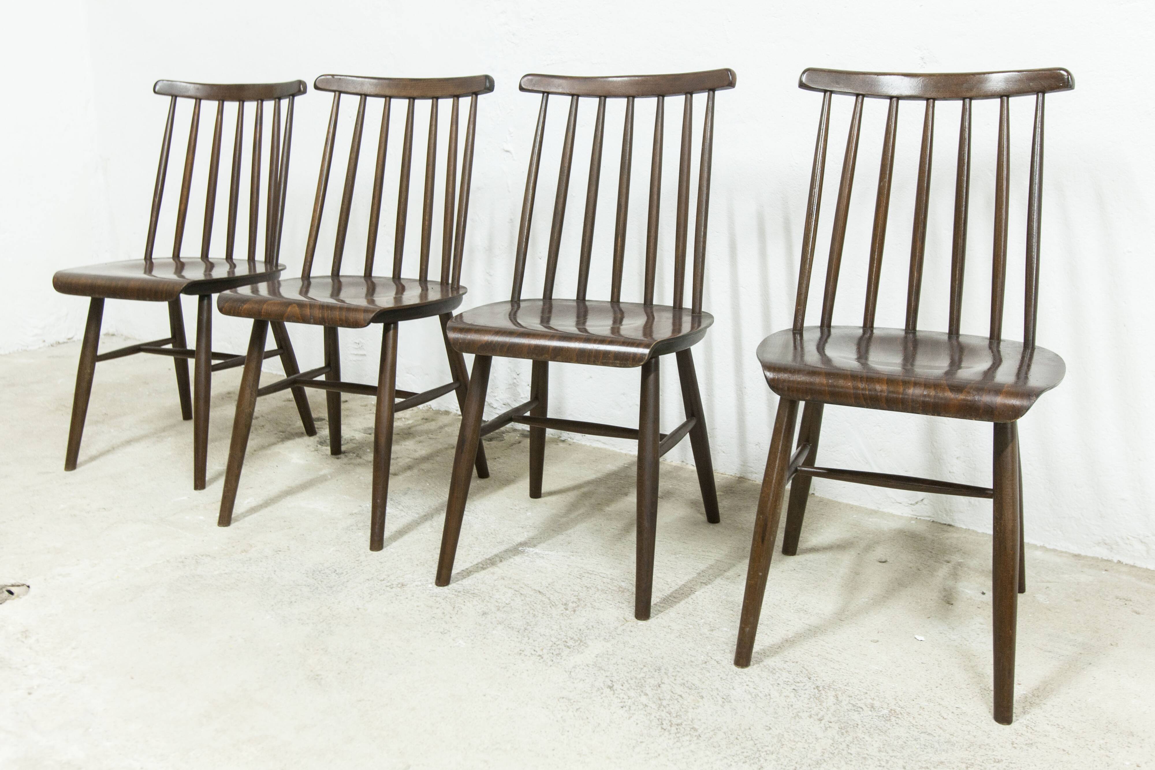 Lot de 4 chaises swr fanett de Ilmari Tapiovaara