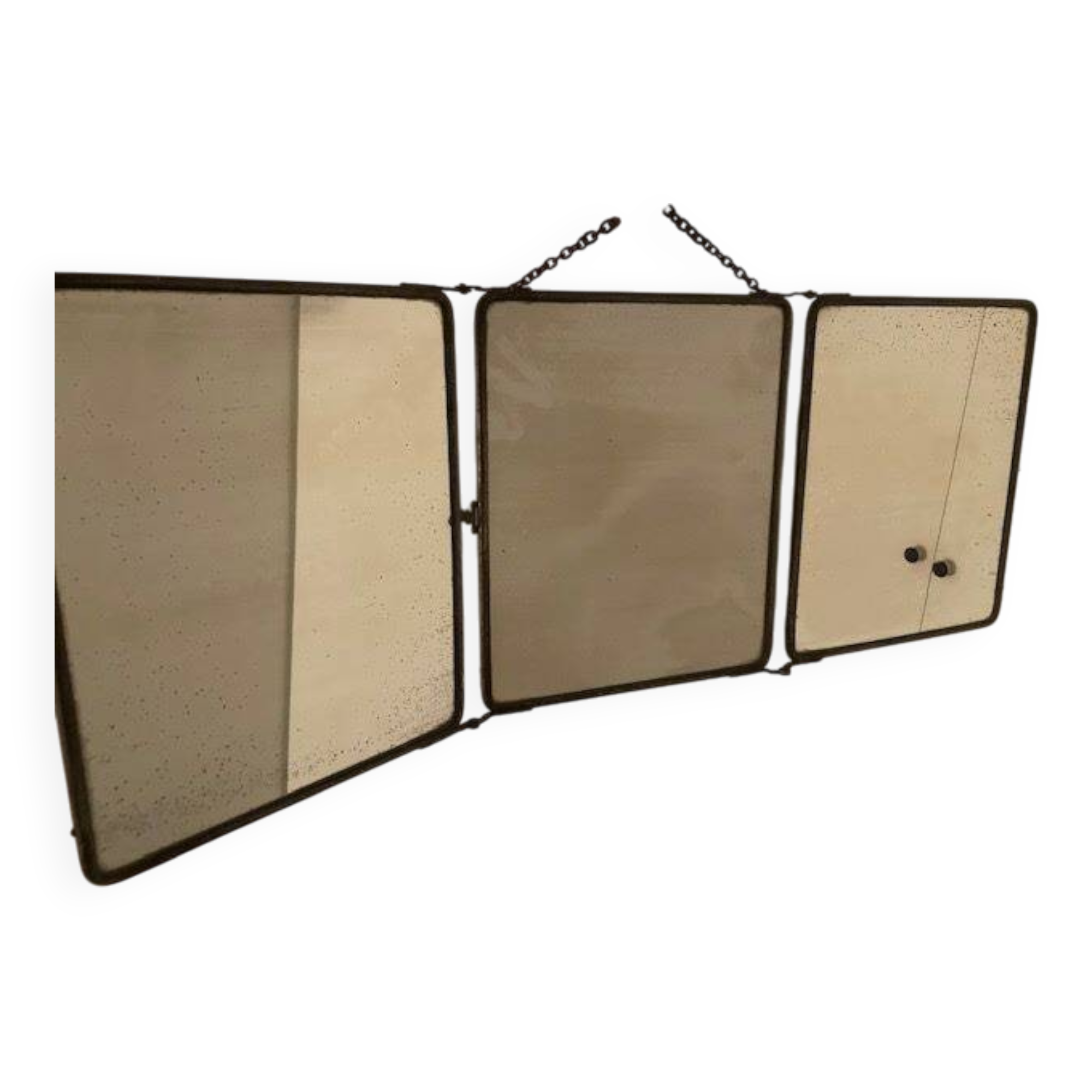 Miroir triptyque de barbier