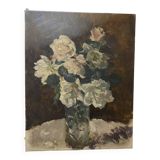 Oil on canvas bouquet of flowers 20th century