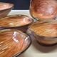 Very nice fruit service in the shape of walnut shells in very good condition.