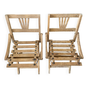 Lot 2 chaises pliantes - enfant