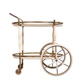 Oval shaped glass tops serving trolley Italy 1950s