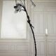 Brutalist sculptural wrought iron Dragon floor lamp, France