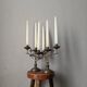 Pair of baroque country candlesticks ivy fleur-de-lys