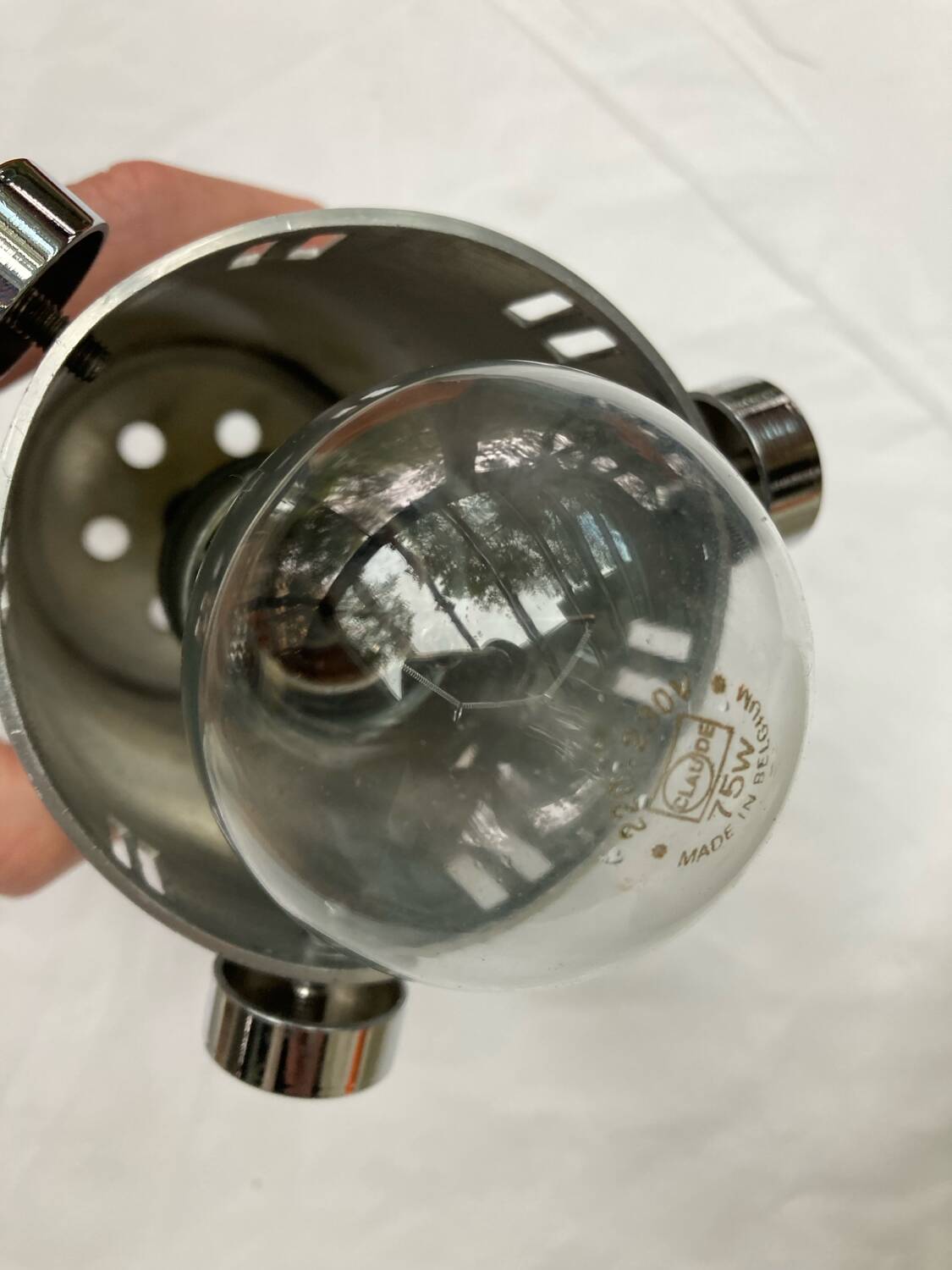 Vintage smoked glass pendant light, Italian work