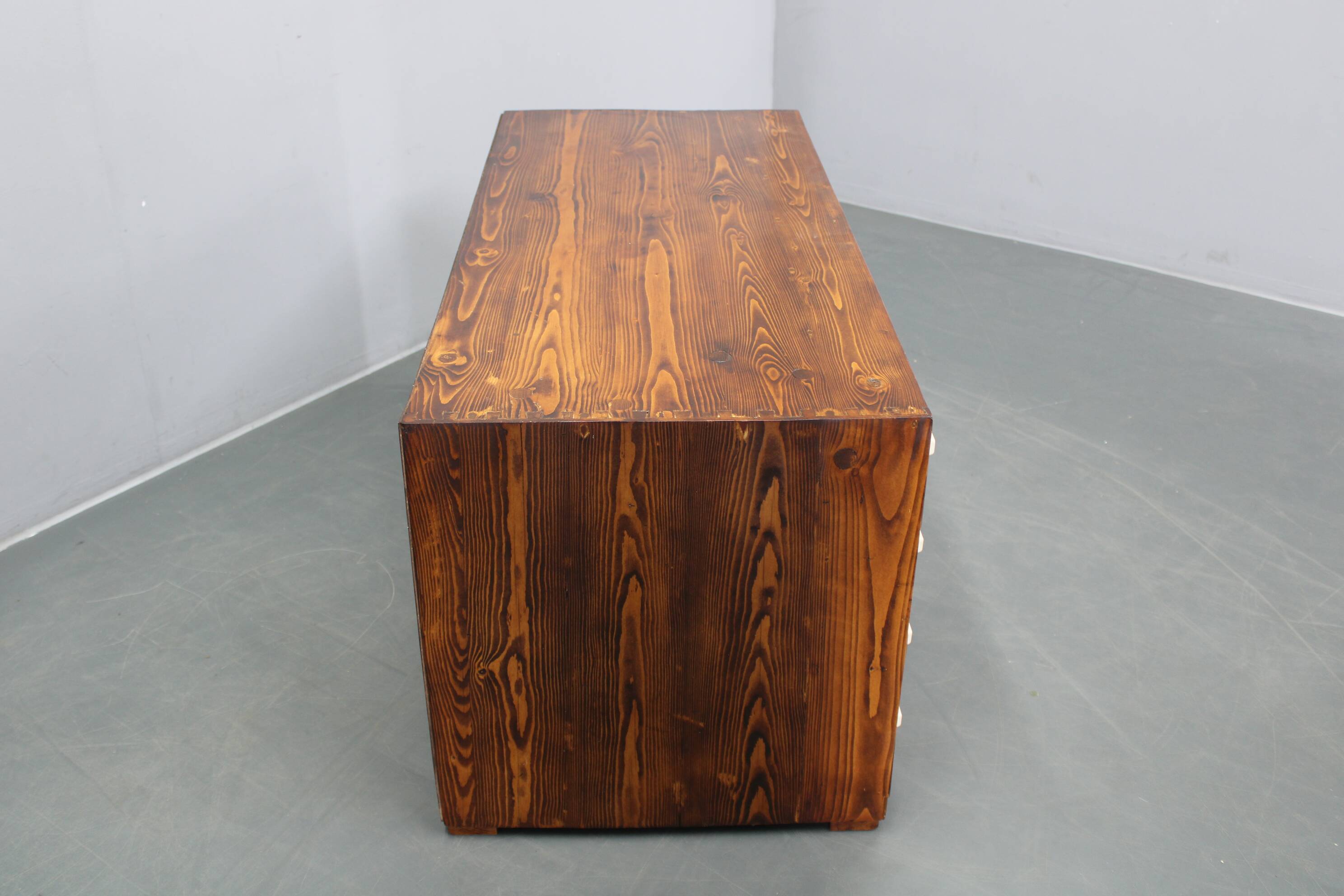1940s Czechoslovak industrial bank drawer cabinet