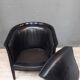 Fauteuil moderne en cuir noir