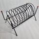 Magazine holder, vinyl holder "spring" in vintage metal, 30 cm