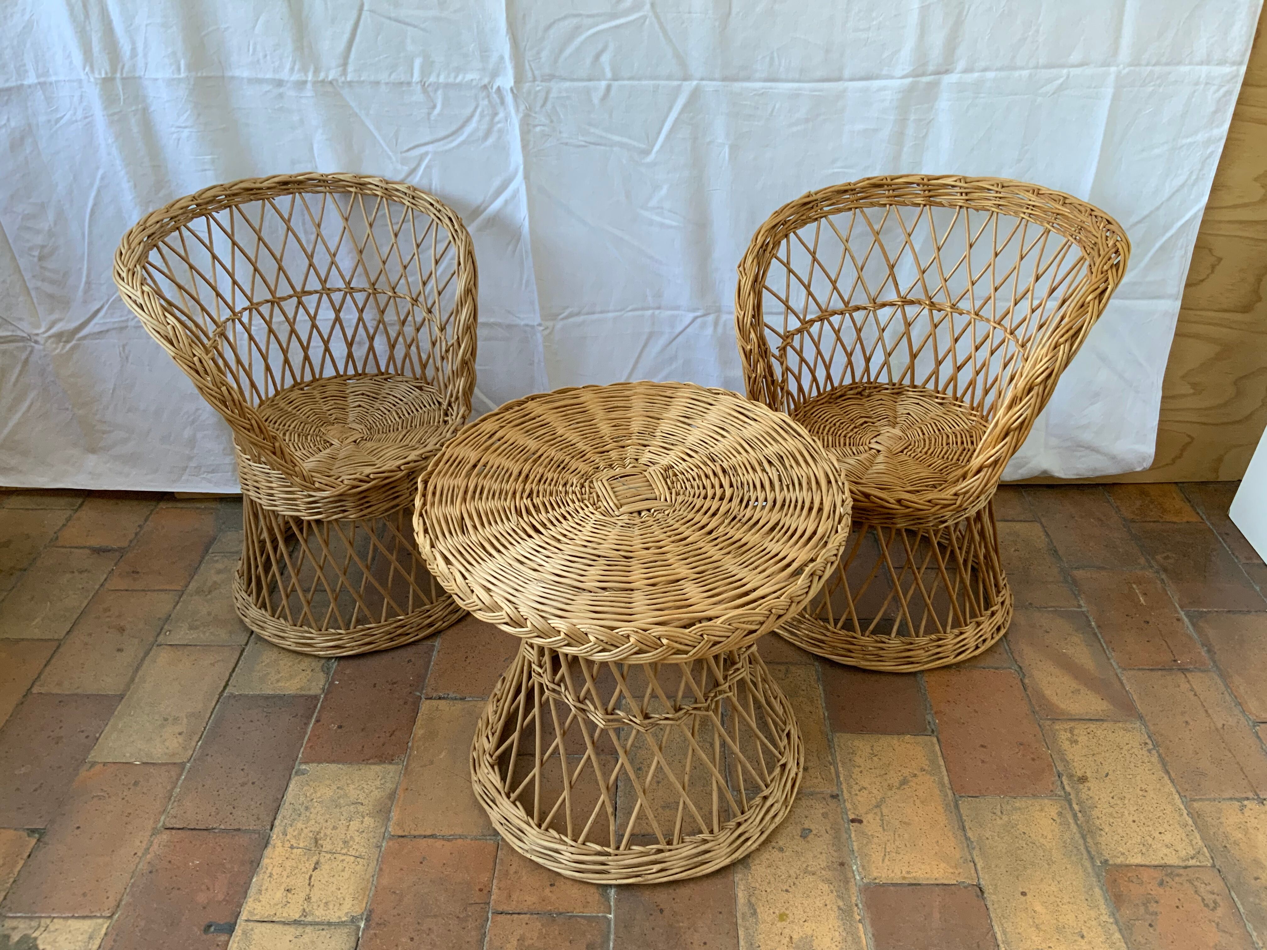 Wicker children's living room
