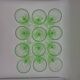 12 uraline crystal stemmed glasses