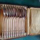 12 Coffee spoon in silver metal. Art Deco.