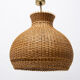 Mid century wicker hanging chandelier by ULUV, 1960´s